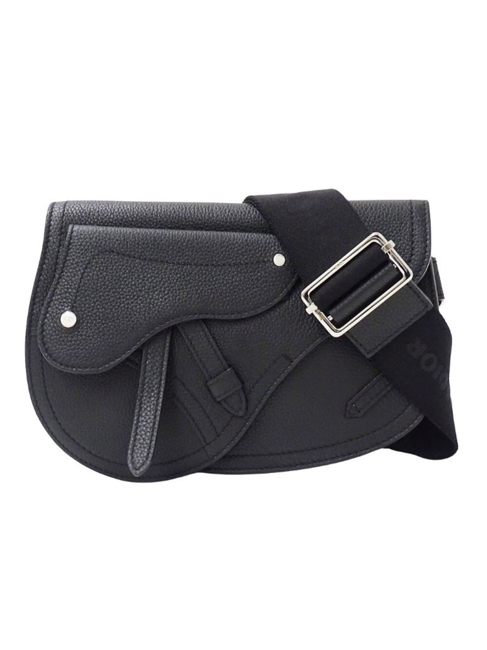 Dior Saddle Shoulder Bag Leather Black Small
